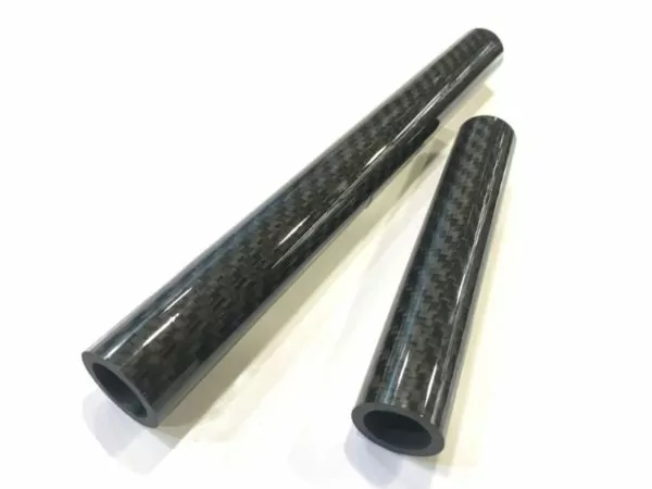 22mm Carbon Fibre Tube for lighting mounts on electric scooters pictured on a white background