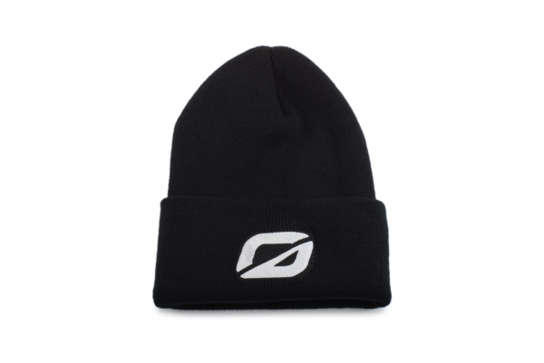 black Onewheel beanie hat with white ‘O’ logo