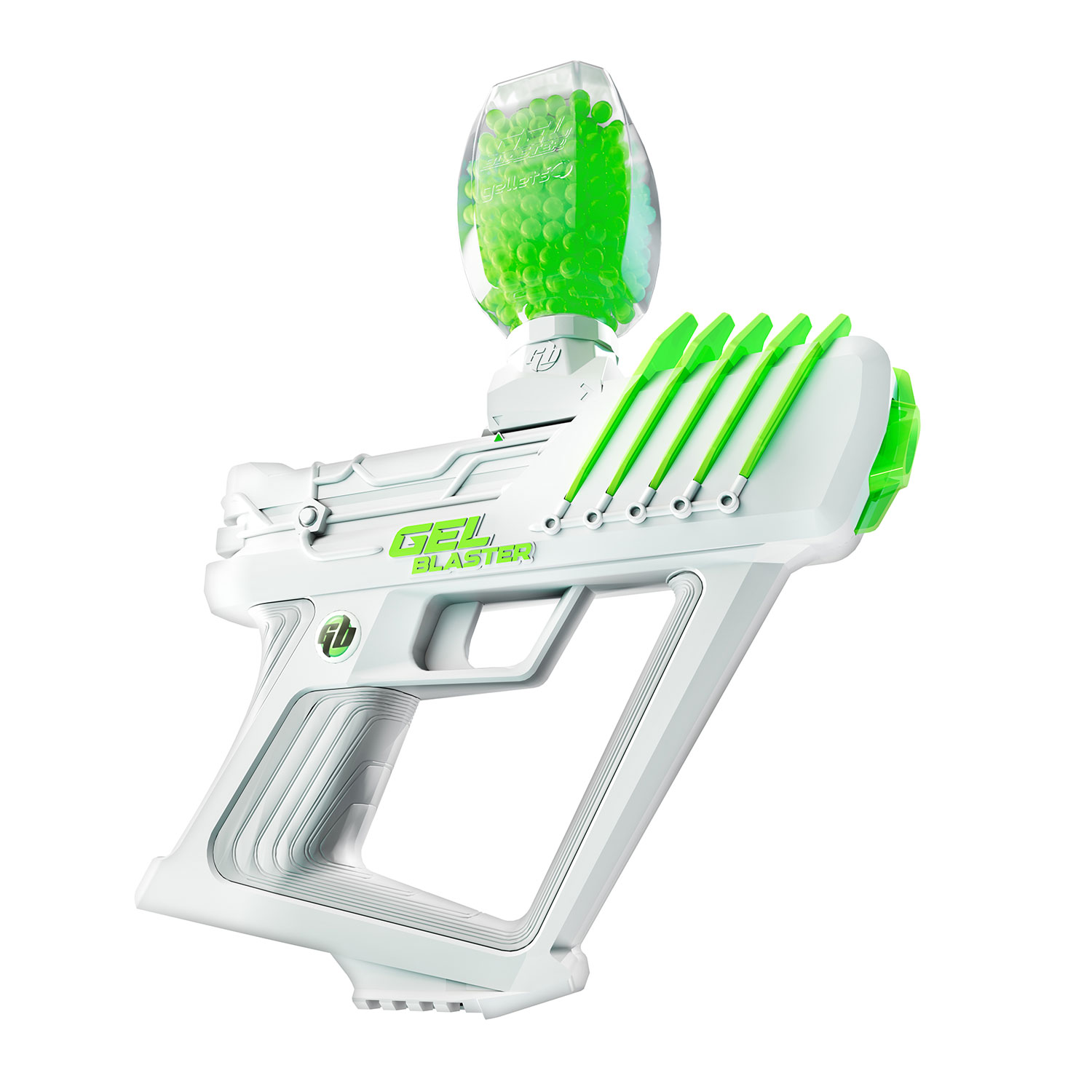 GEL BLASTER Surge with 10,000 Pellets - White & Green - Free UK Delivery -  Ride + Glide