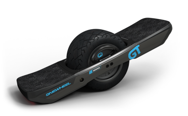 Onewheel GT S series electric self balancing board with blue and black rail guard