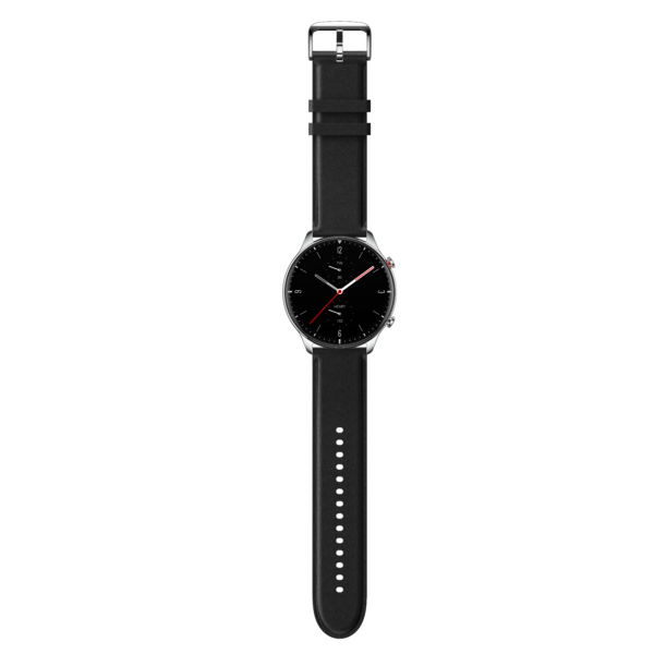 Amazfit GTR 2 Smart Watch - classic edition laid flat on a white background and pictured from above