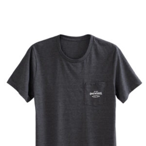 Onewheel UK floaters apparel, pocket t shirt in grey with Onewheel branding on the pocket