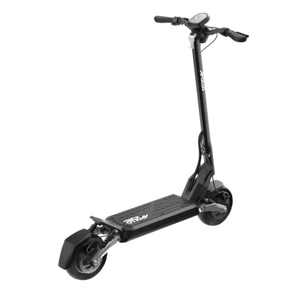 Apollo Phantom V3 2023 electric scooter on a white background rear/side view with handle bars on the right