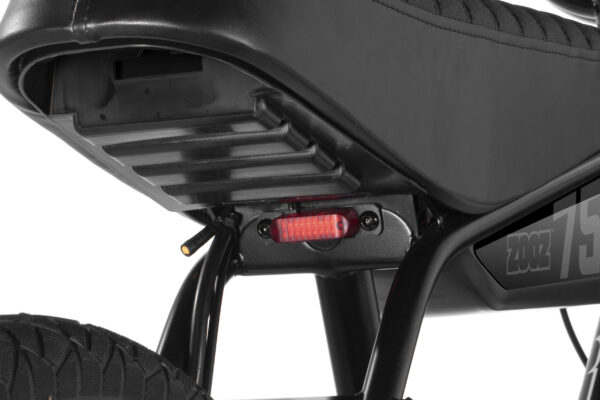Zooz urban ultralight 250w electric bike crow black back seat