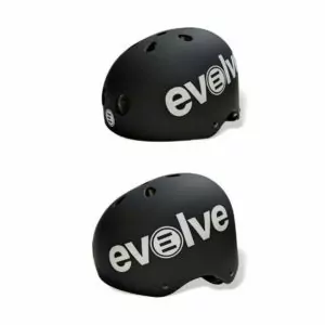 Evolve Helmet in black on a white background