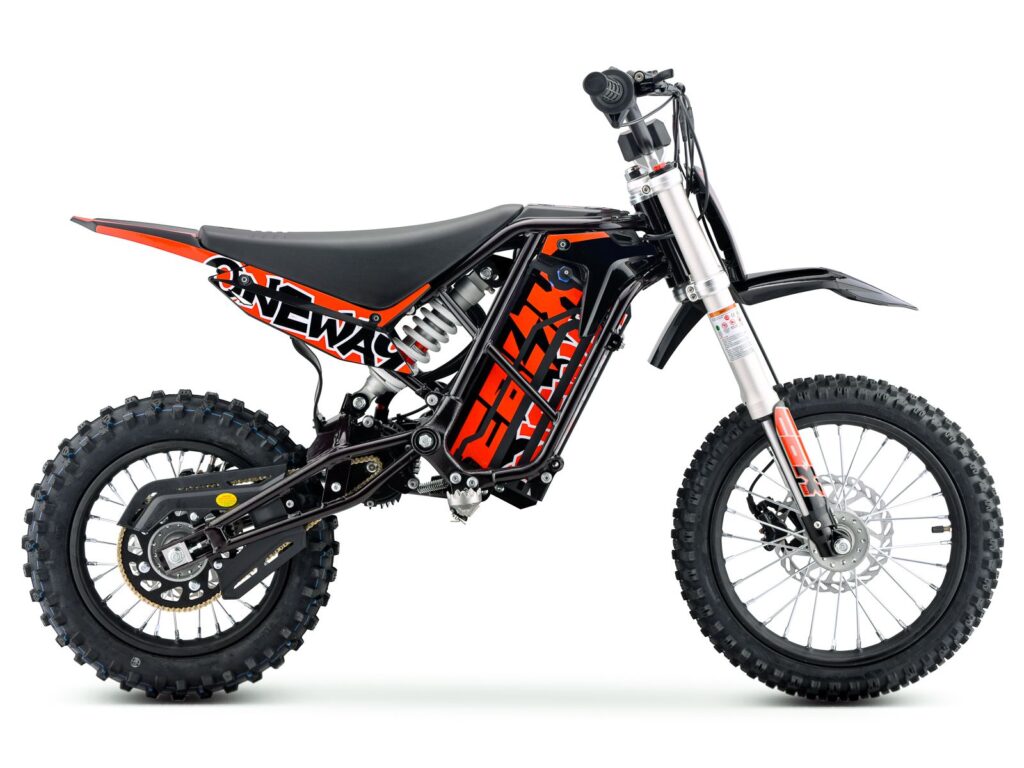 EBOX V3 60R Electric Dirt Bike in oneway red pictured from the right side