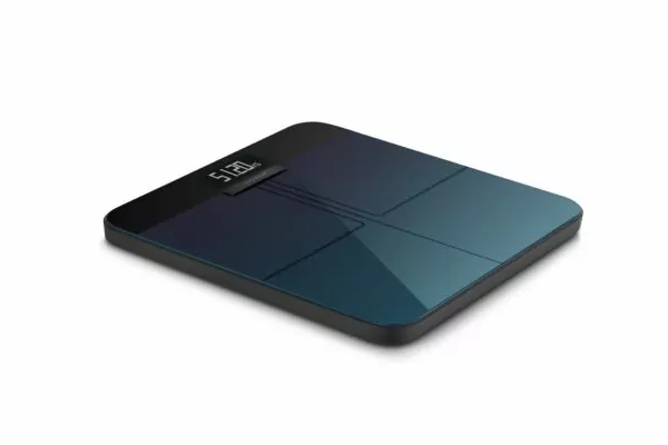 Amazfit Smart Scale - Aurora from a side angle on a white background