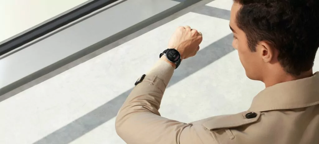 Amazfit GTR 2 Classic Edition worn by a man on his left wrist